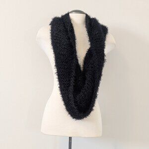Soft Black Infinity Scarf